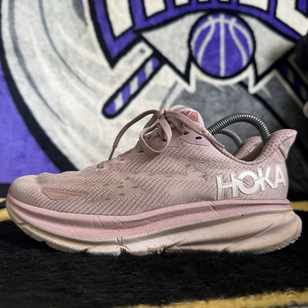 Size 7 - Hoka One One Clifton 9 Women 1127896-PMPW Pink Mauve Pale Peach Shoes